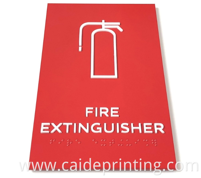 Fire Fighting Braille Sign